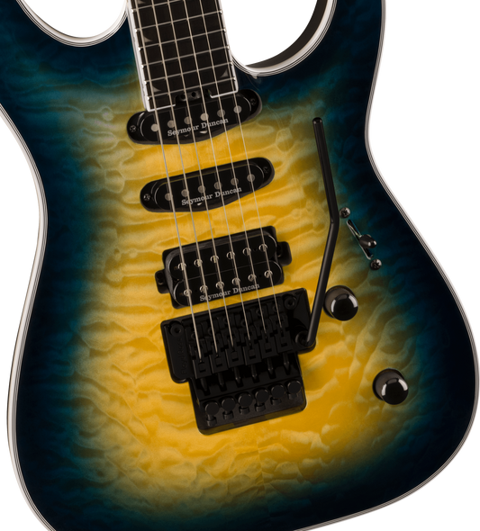 Jackson Pro Plus Series Soloist SLA3Q Amber Blue Burst Ebony Fingerboard