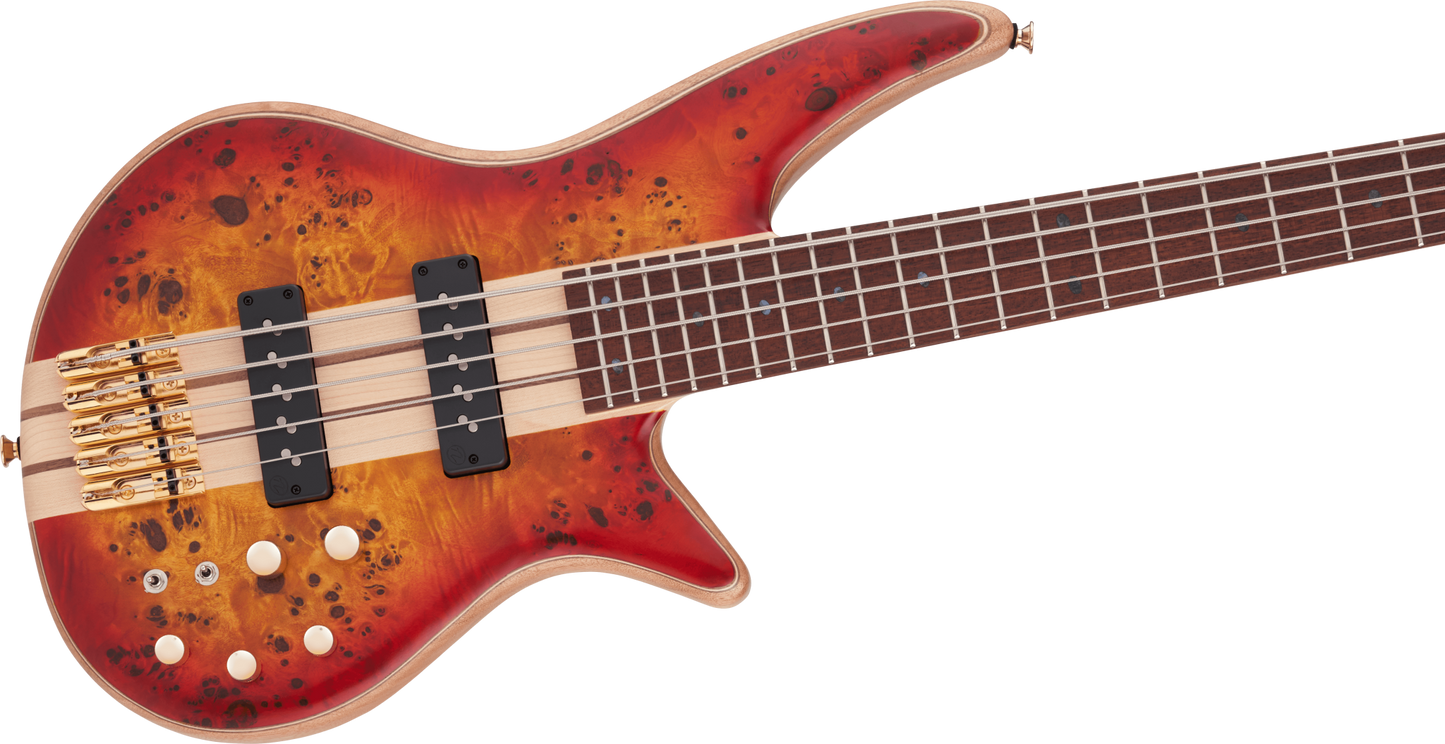 Jackson Pro Series Spectra Bass SBP V Transparent Cherry Burst