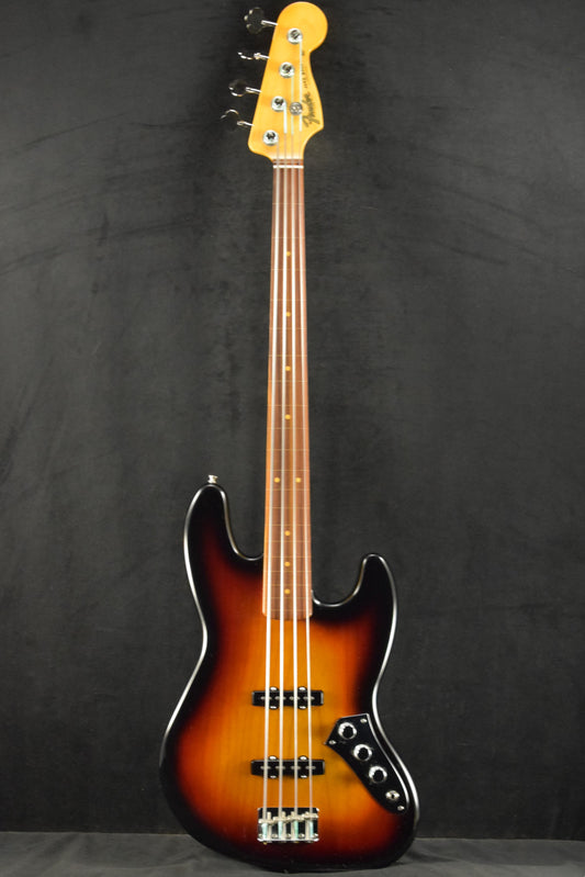 Fender Jaco Pastorius Jazz Bass Fretless Pau Ferro Fingerboard 3-Color Sunburst