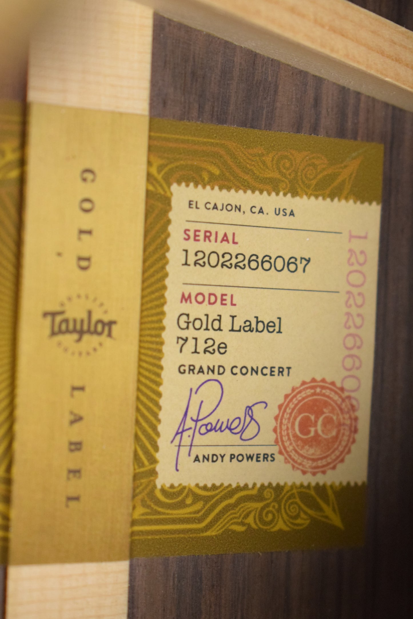 Taylor Gold Label 712e Rosewood