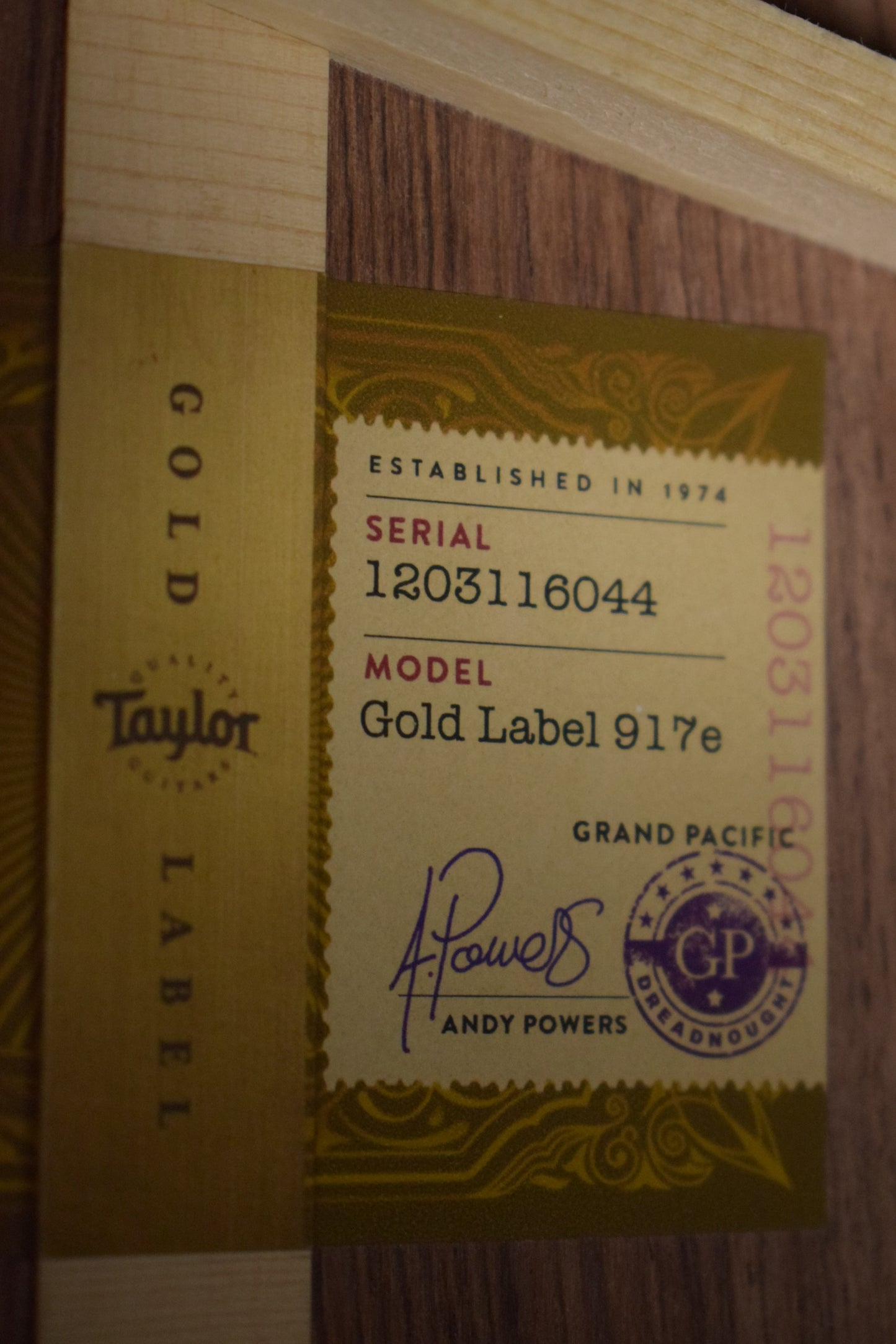 Taylor Gold Label 917e Honduran Rosewood
