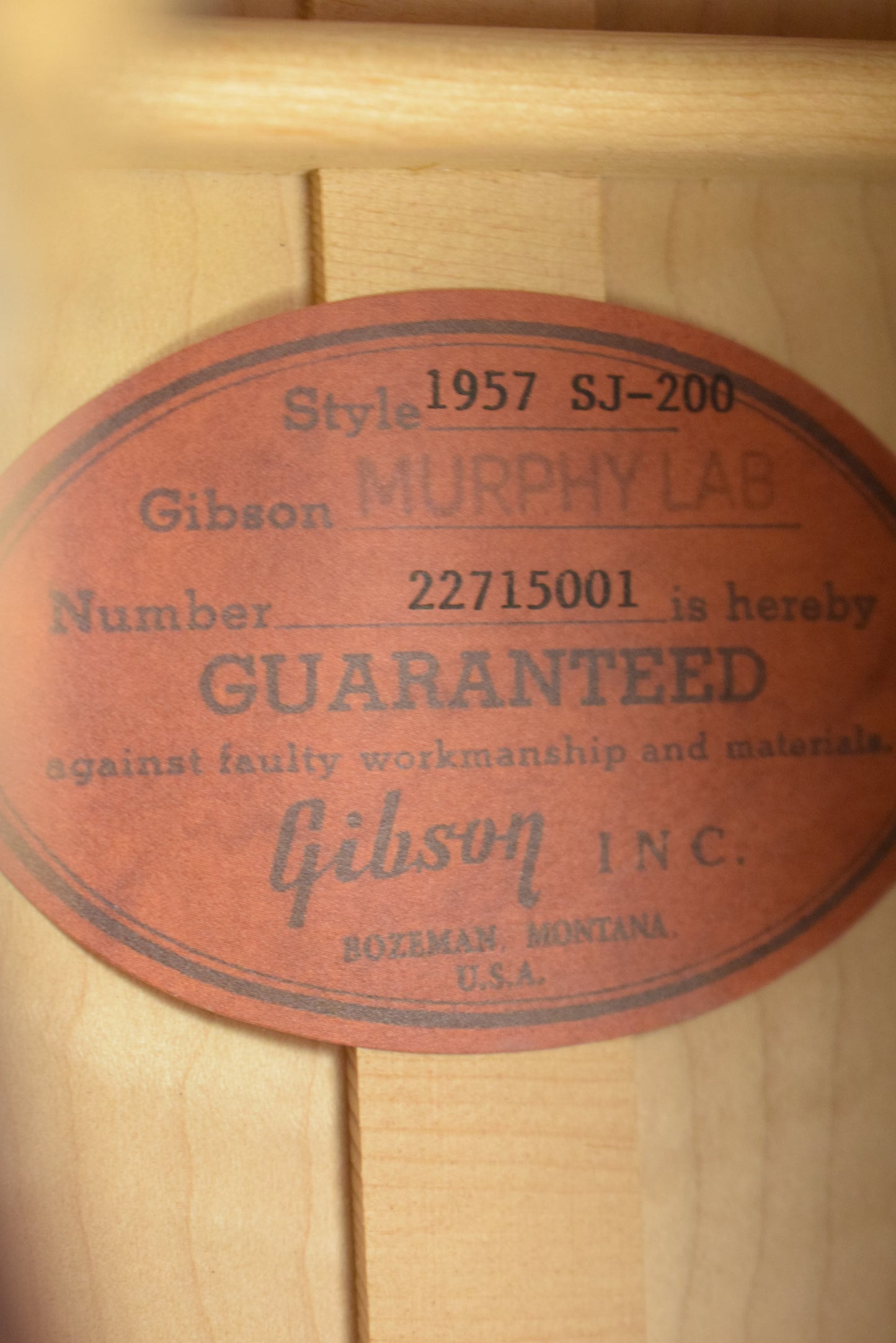 Gibson Murphy Lab 1957 SJ-200 Reissue Light Aged Vintage Sunburst