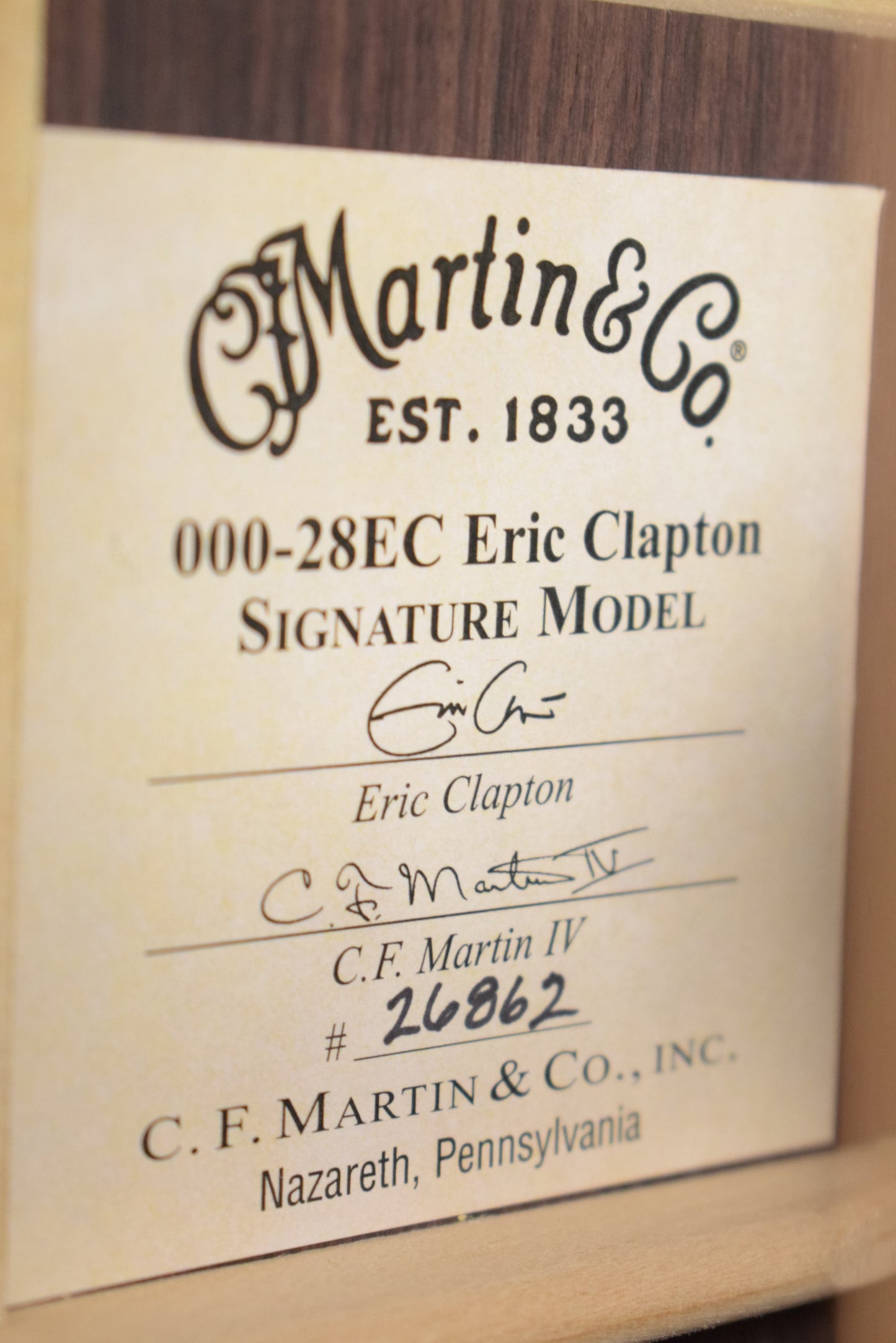 Martin 000-28EC Eric Clapton Signature Model 1935 Sunburst