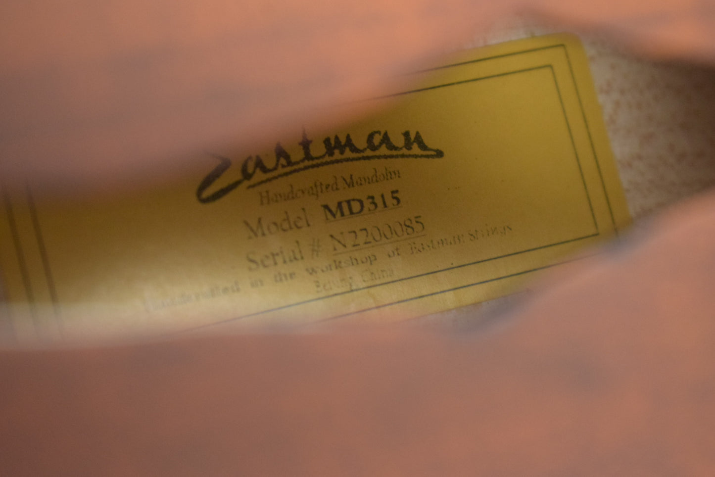 Eastman MD315 F-Style F-Hole Mandolin Classic Satin Finish