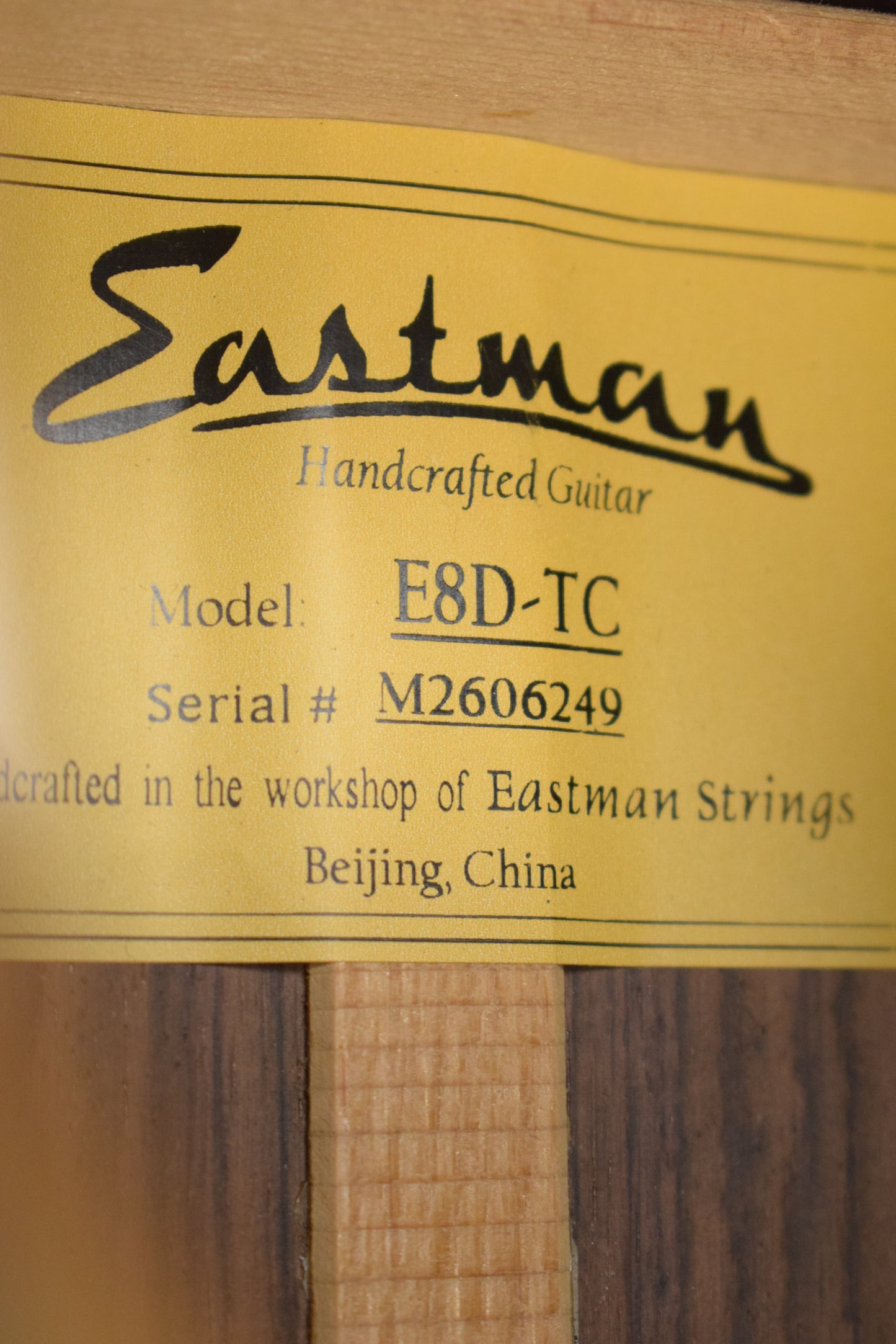 Eastman E8D-TC Thermo-Cured Dreadnought Natural Truetone Gloss