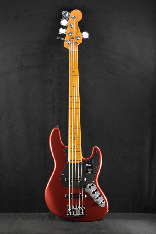 Fender American Ultra II Jazz Bass V Maple Fingerboard Sinister Red