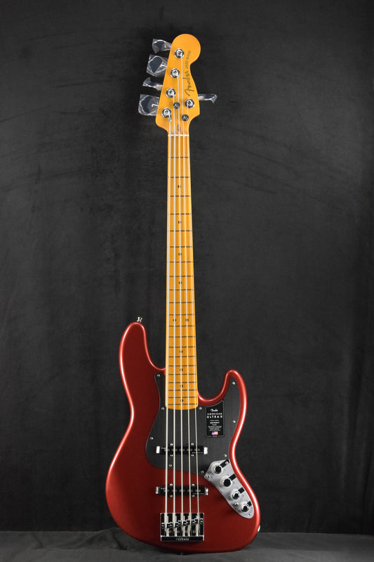 Fender American Ultra II Jazz Bass V Maple Fingerboard Sinister Red