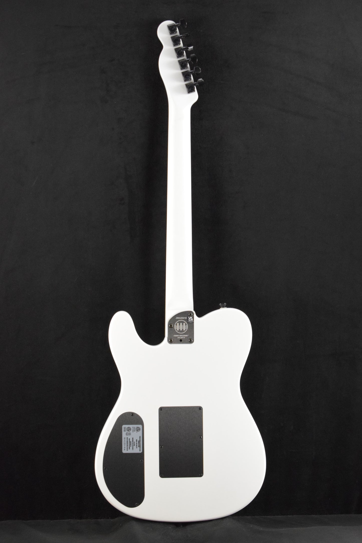 Fender Jack White Triplesonic Acoustasonic Telecaster Satin Arctic White with Black Top