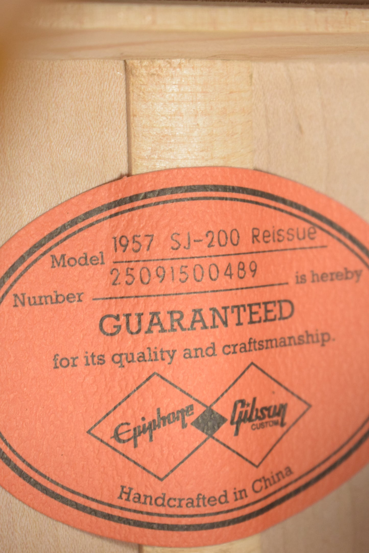 Epiphone IGC 1957 SJ-200 Reissue Antique Natural w/Hardshell Case