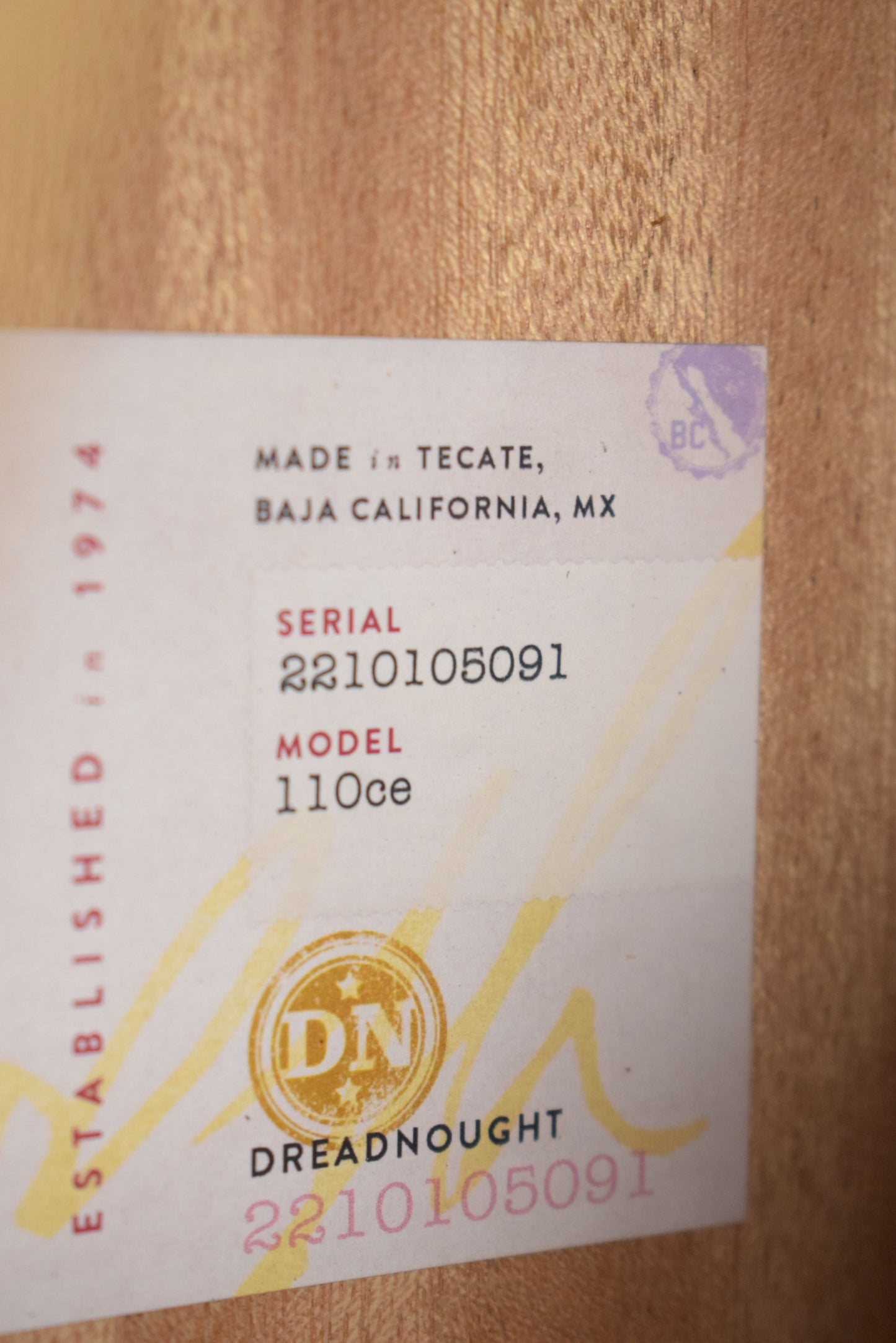 Taylor 110ce Dreadnought Sapele/Spruce Natural