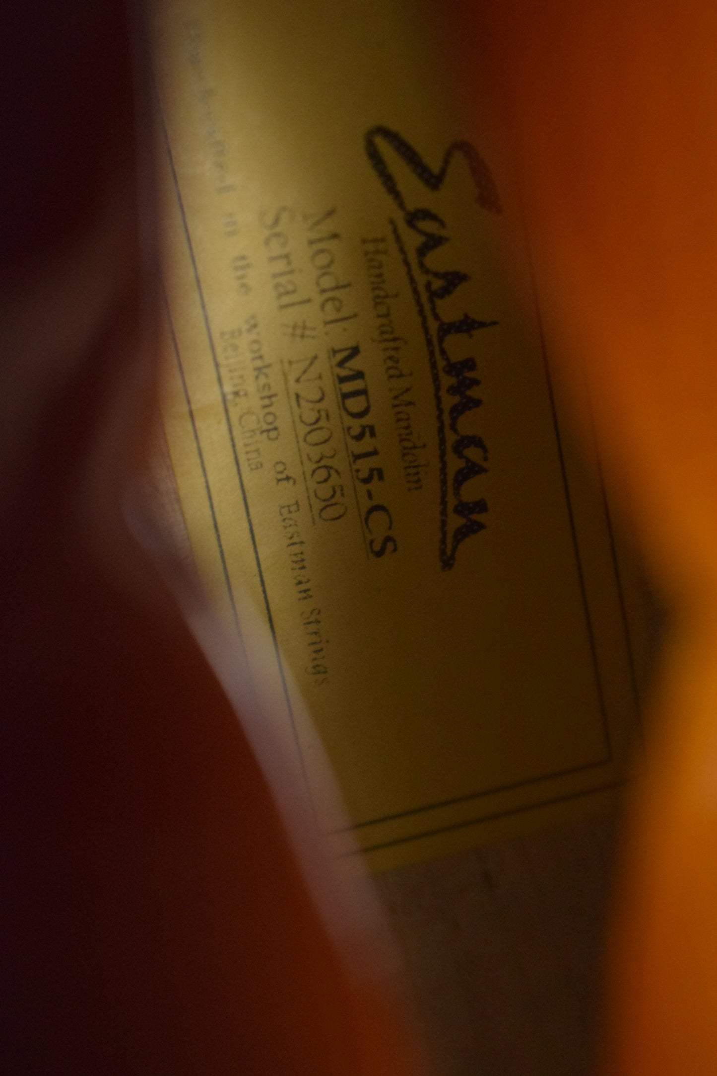 Eastman MD515-CS F-Style F-Hole Mandolin Classic Sunburst