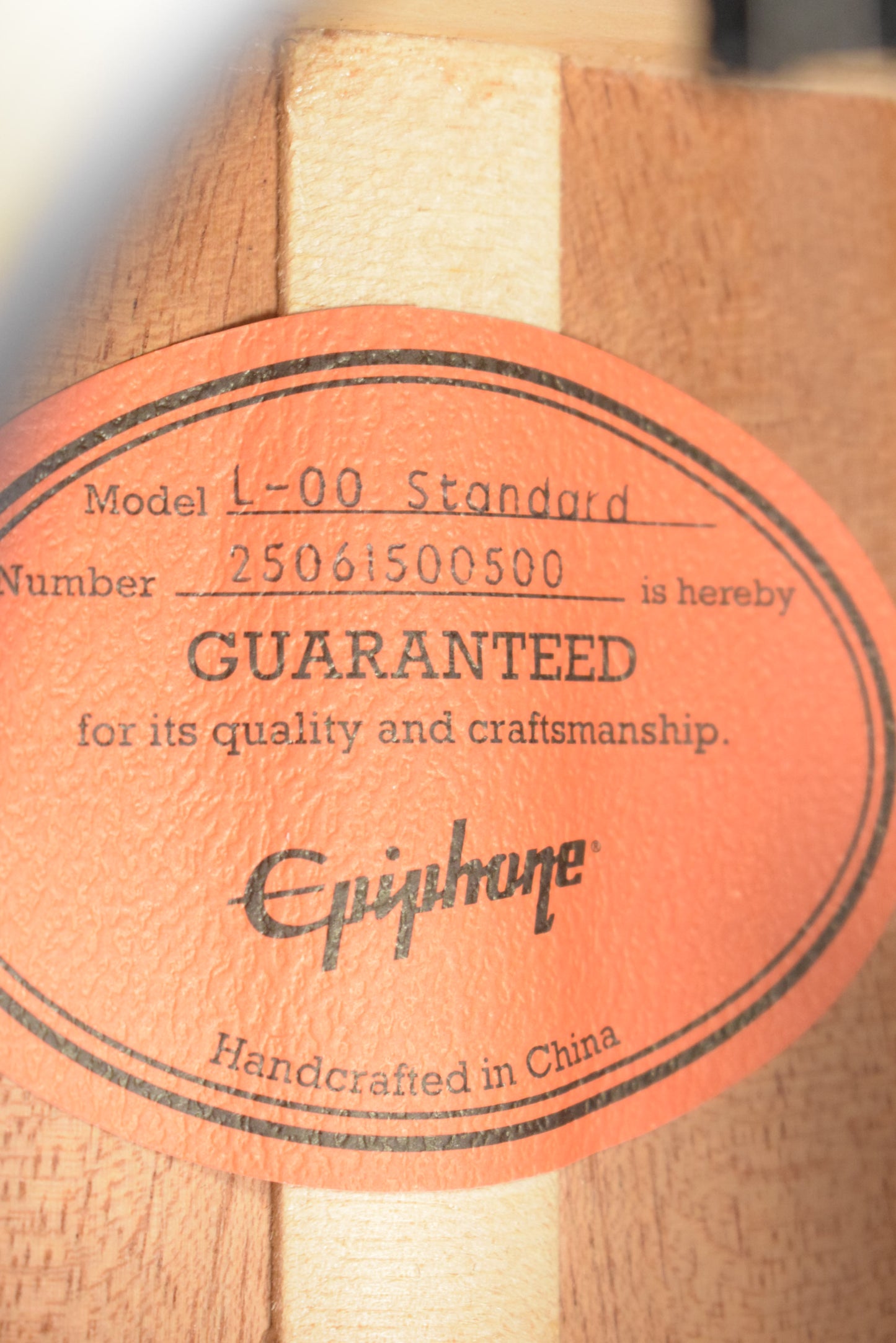 Epiphone L-00 Standard Left-Handed Vintage Sunburst w/ Premium Gig Bag