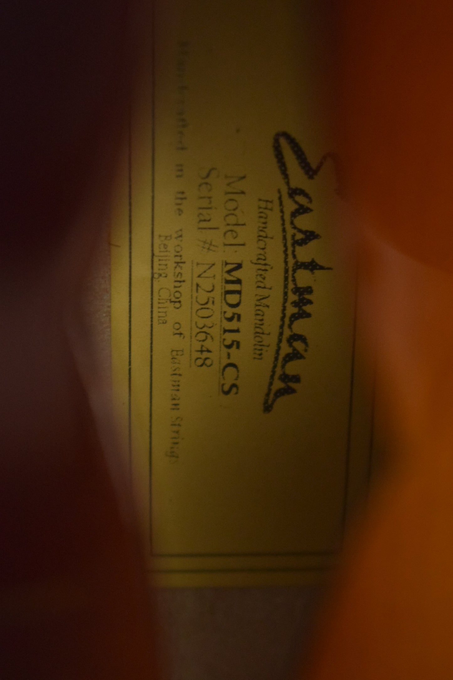 Eastman MD515-CS F-Style F-Hole Mandolin Classic Sunburst