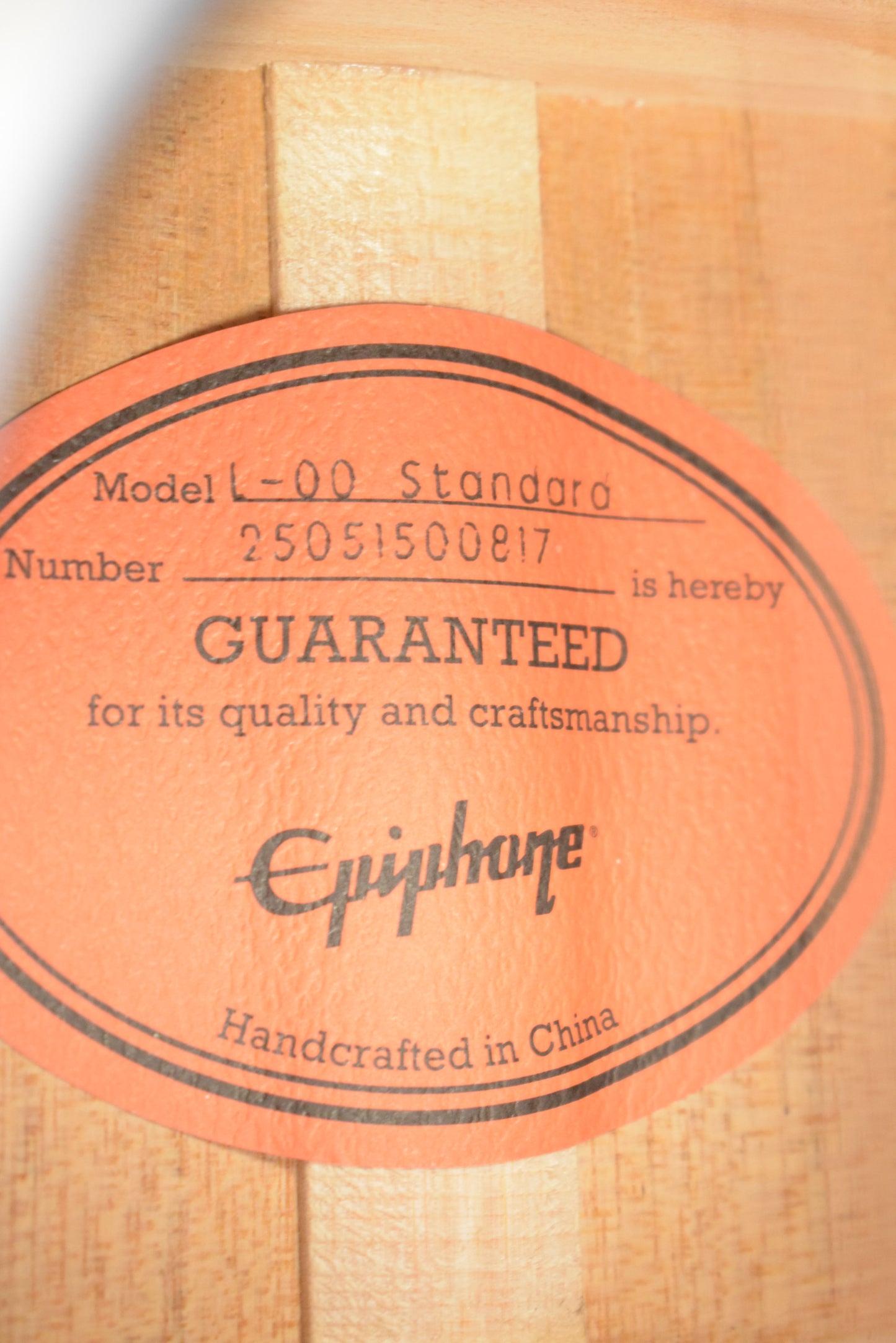 Epiphone L-00 Standard Vintage Sunburst w/ Premium Gig Bag