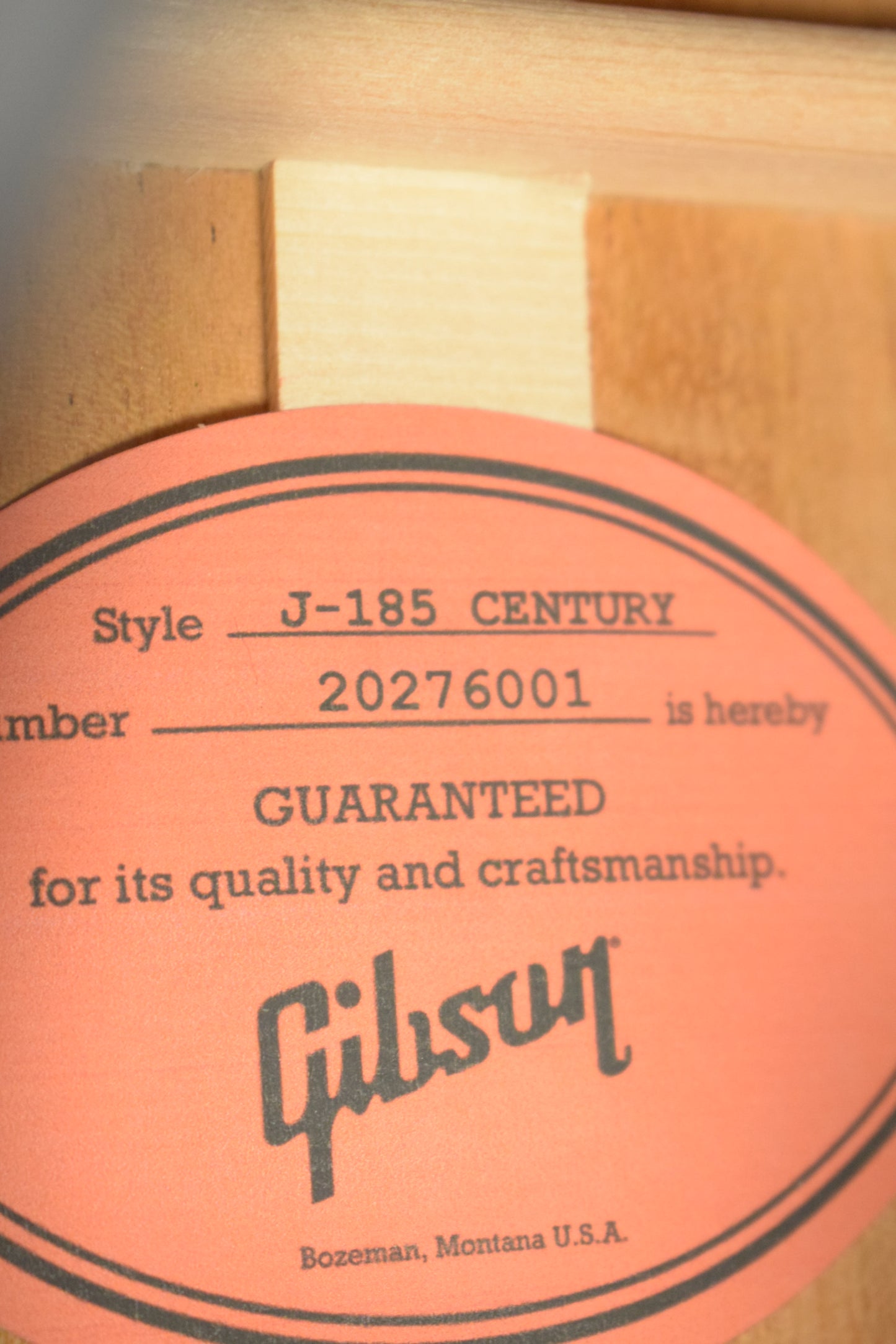 Gibson J-185 Century 12-Fret Vintage Sunburst
