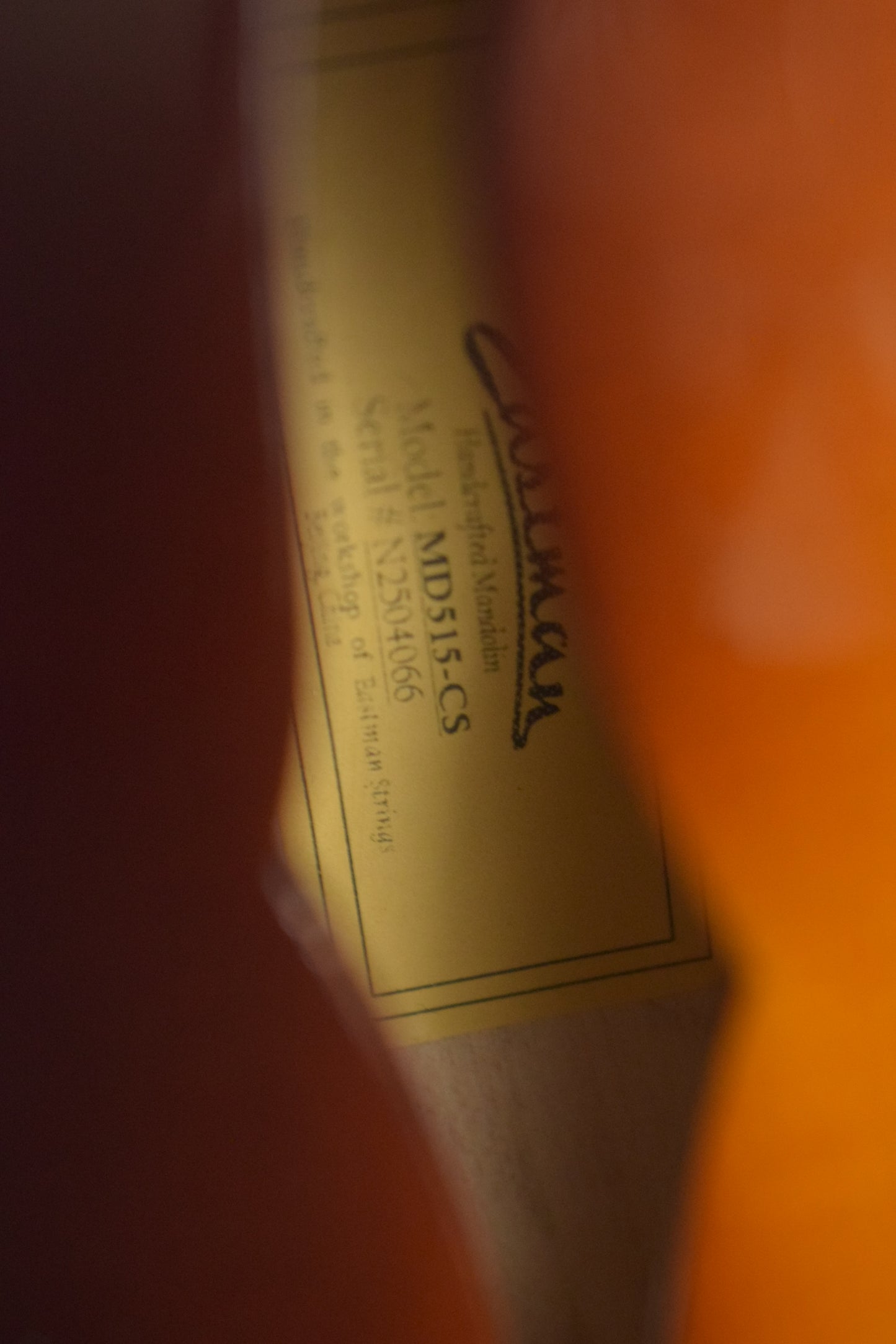 Eastman MD515-CS F-Style F-Hole Mandolin Classic Sunburst