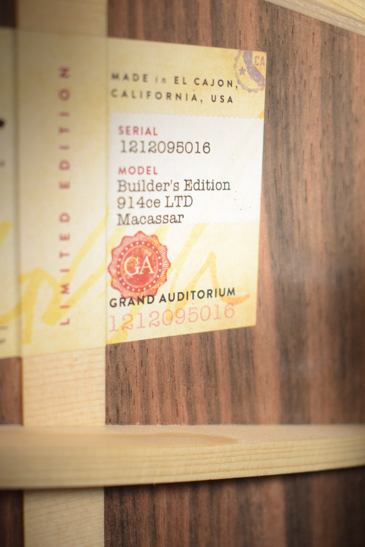 Taylor Next Generation Builder's Edition 914ce LTD Macassar Ebony Shaded Edgeburst Top