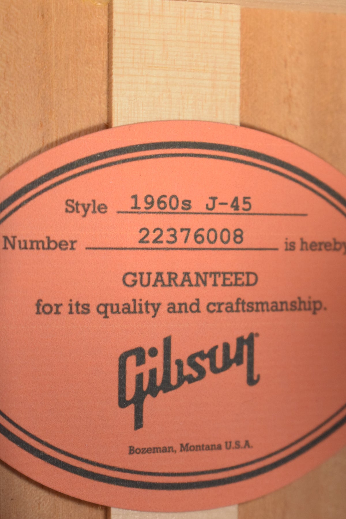 Gibson J-45 60s Original with HiFi DNA Fixed Bridge Vintage Cherry Sunburst
