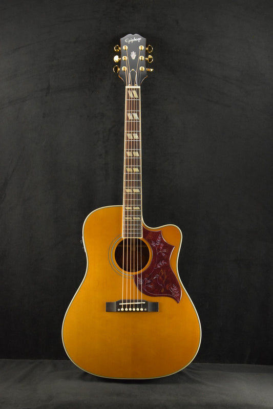 Epiphone Hummingbird Standard EC Electric Cutaway Natural w/ Premium Gig Bag