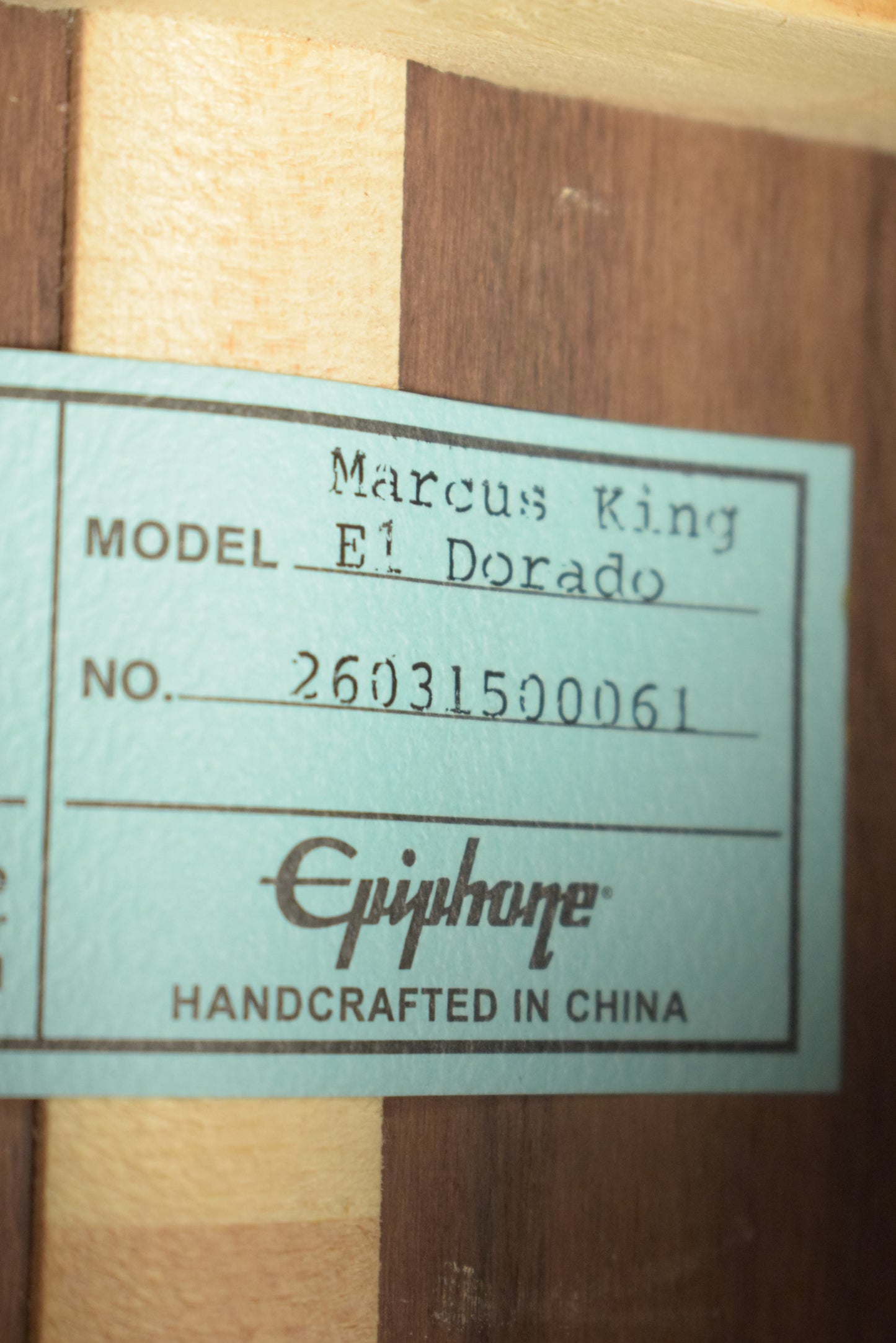 Epiphone Marcus King El Dorado Antique Natural w/ Hardshell Case