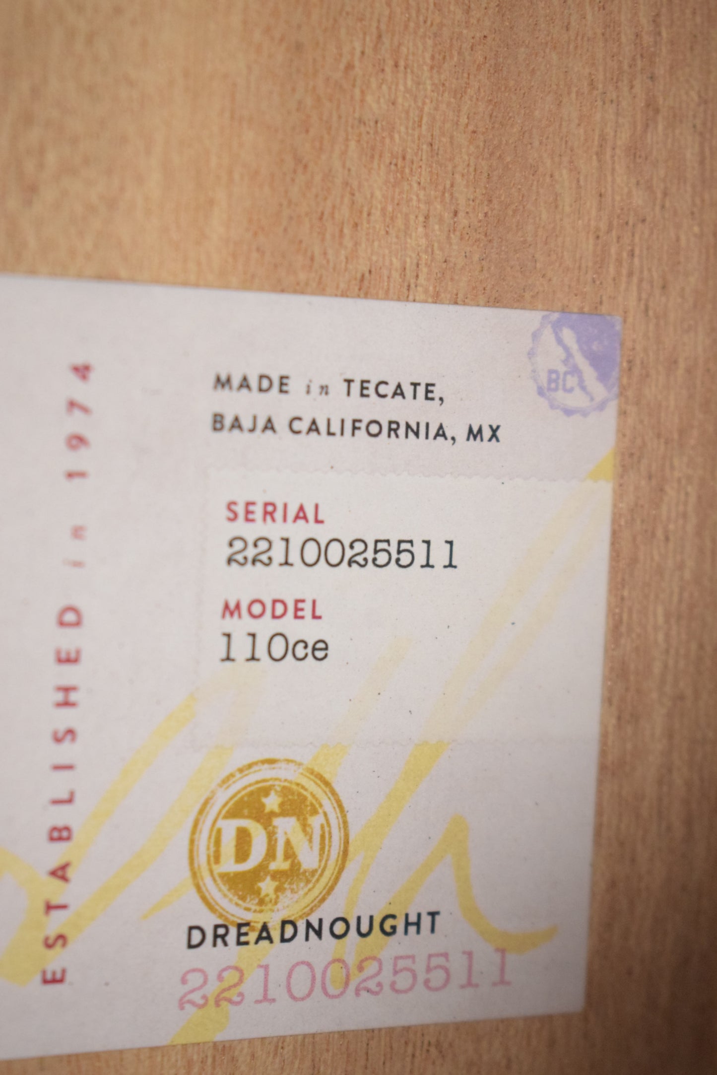 Taylor 110ce Dreadnought Sapele/Spruce Natural