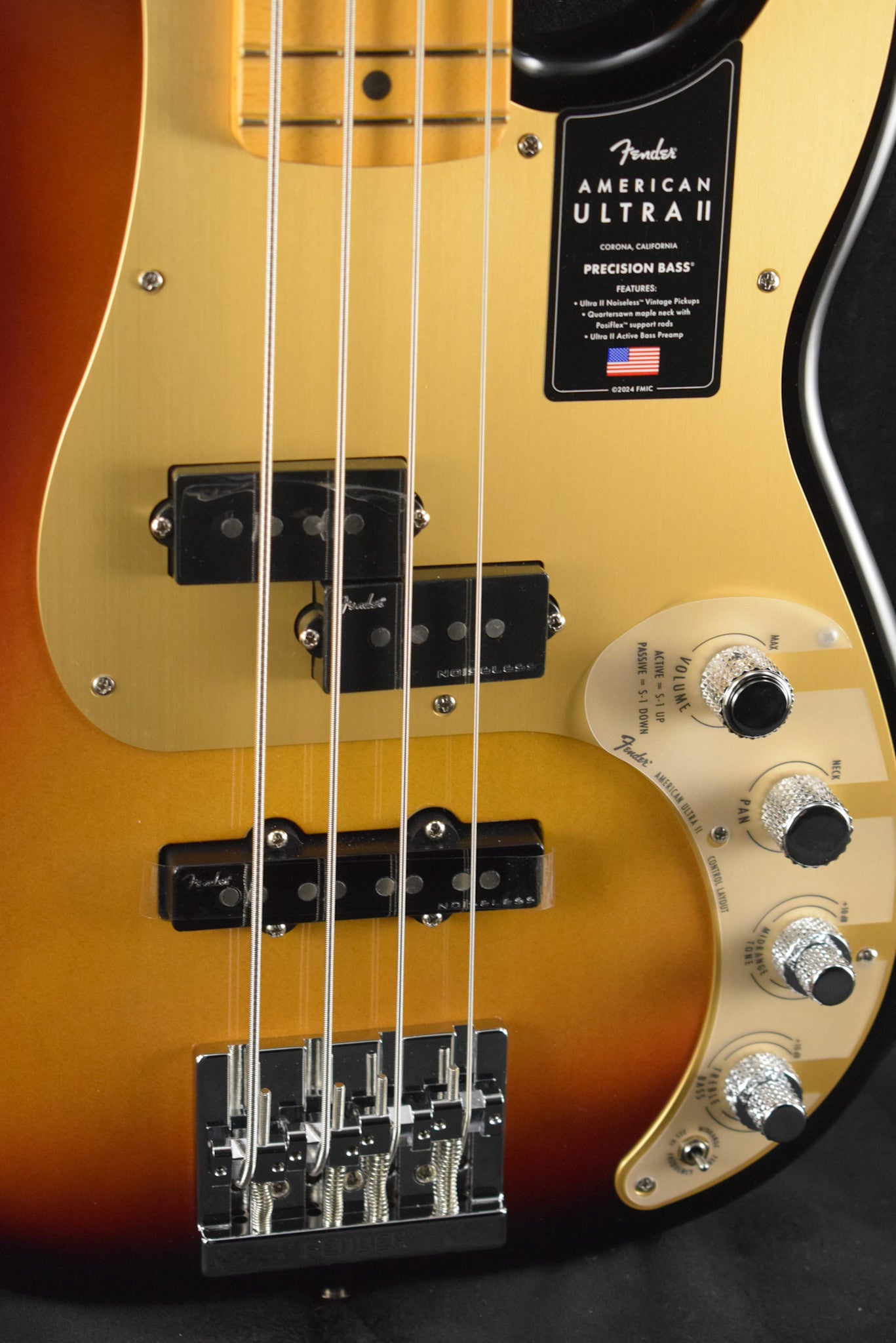 Fender American Ultra II Precision Bass Ultraburst Maple Fingerboard