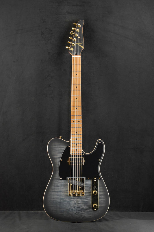 Tom Anderson Top T Icon Satin Atlantic Storm to Black Edge Burst with Binding