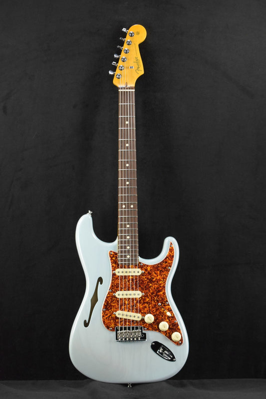 Fender American Professional II Stratocaster Thinline Transparent Daphne Blue Rosewood Fingerboard