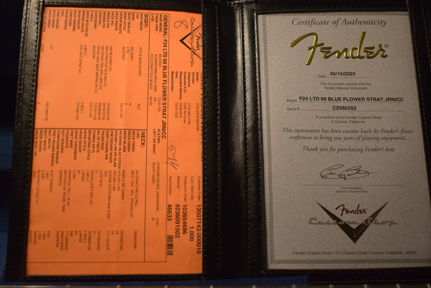 Fender Limited Edition '68 Stratocaster Journeyman Relic with Closet Classic Hardware Blue Flower