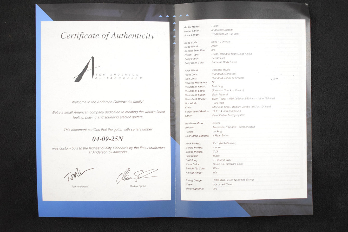 Tom Anderson T Icon Ferrari Red