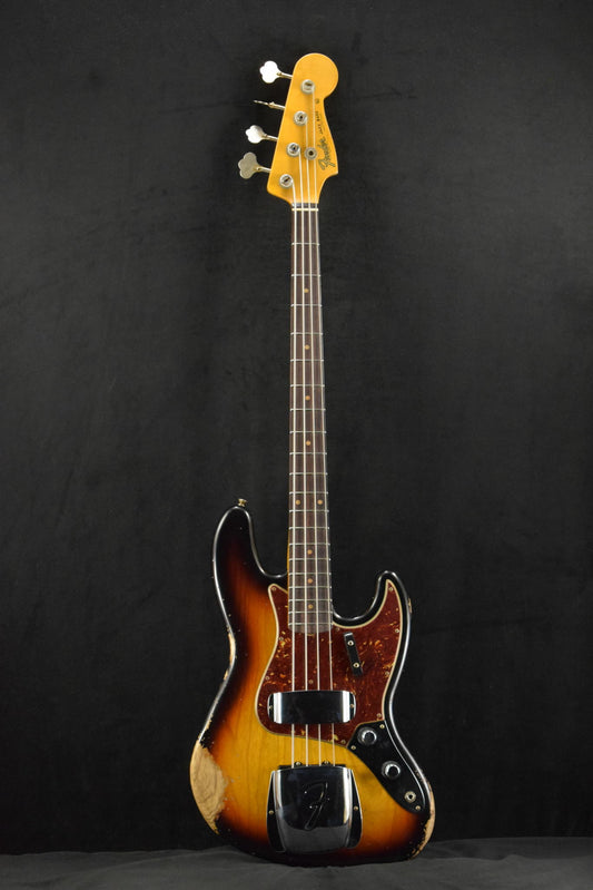 Fender 1961 Jazz Bass Heavy Relic 3-Color Sunburst 3A Rosewood Fingerboard