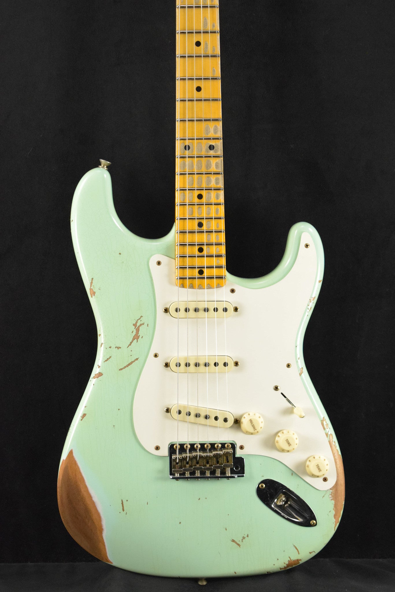 Fender 1957 Stratocaster Heavy Relic Aged Surf Green 1-Piece Rift