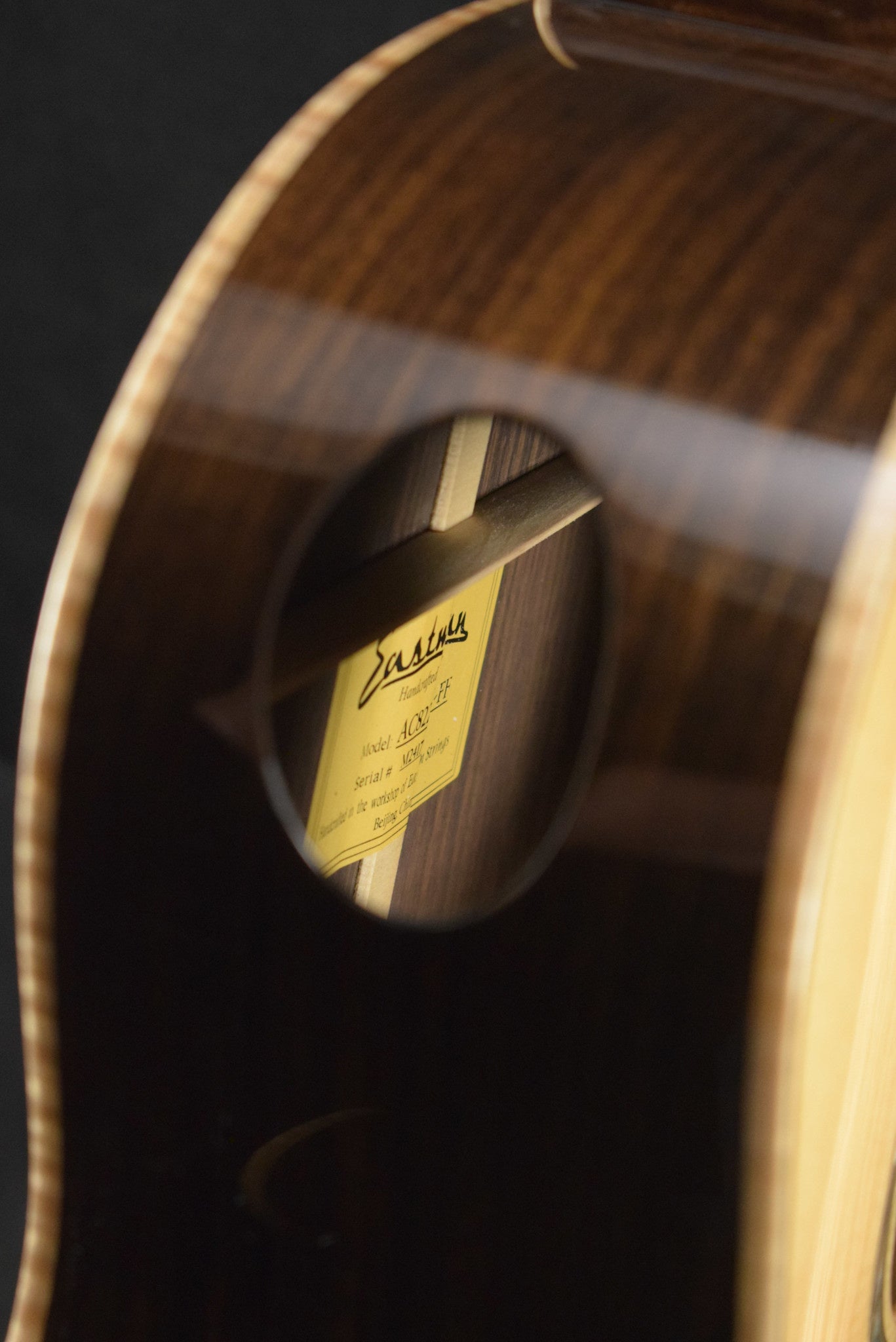 Eastman AC822CE-FF Fan Fret Acoustic Electric Grand Auditorium Natural Truetone Gloss