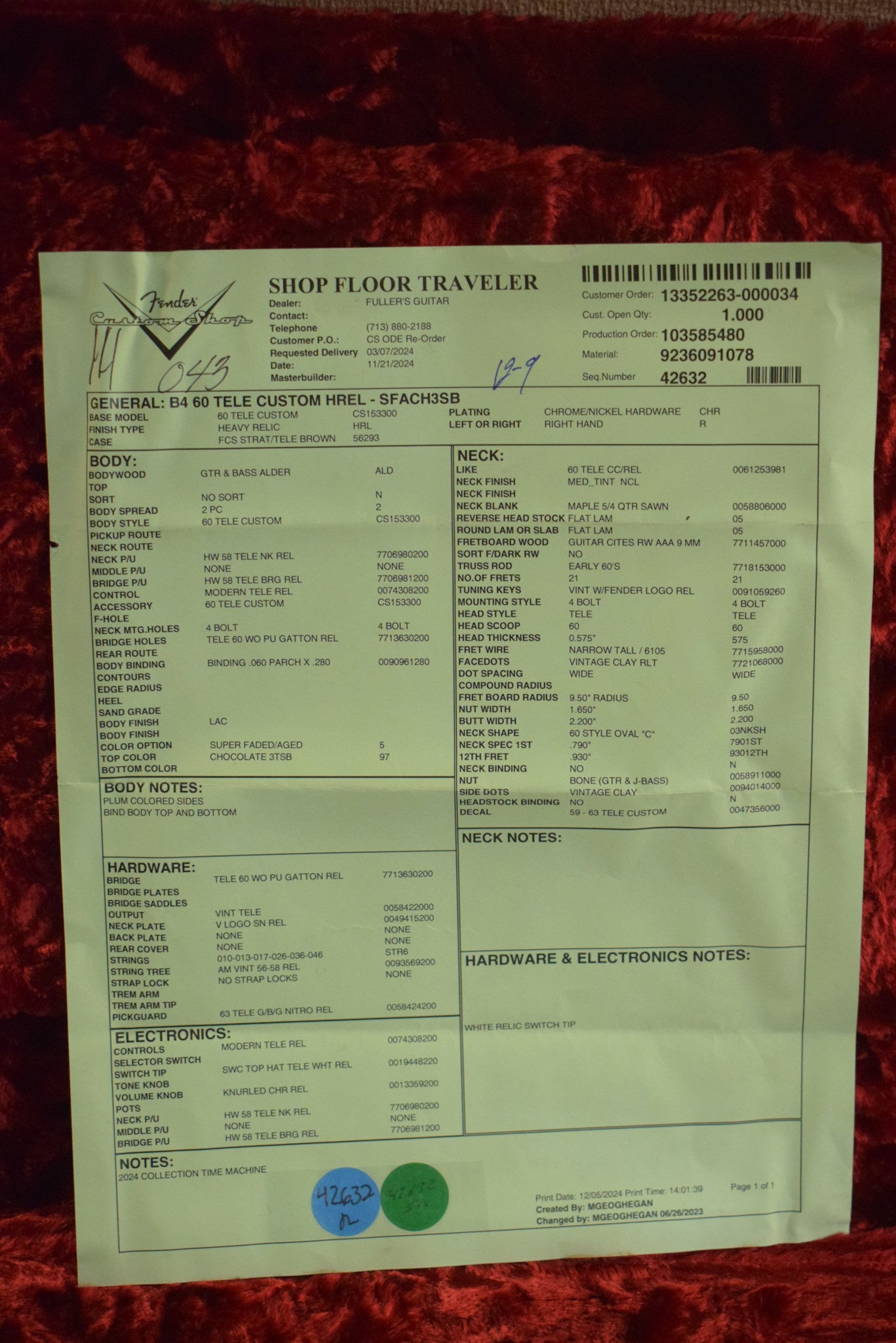 Fender 1960 Telecaster Custom Heavy Relic Super Faded Aged Chocolate 3-Color Sunburst 3A Rosewood Fingerboard