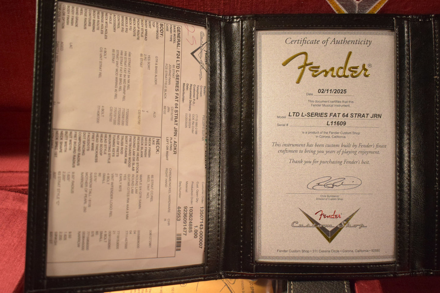 Fender Limited Edition Fat '64 Stratocaster Journeyman Relic Aged Dakota Red 3A Rosewood Fingerboard,