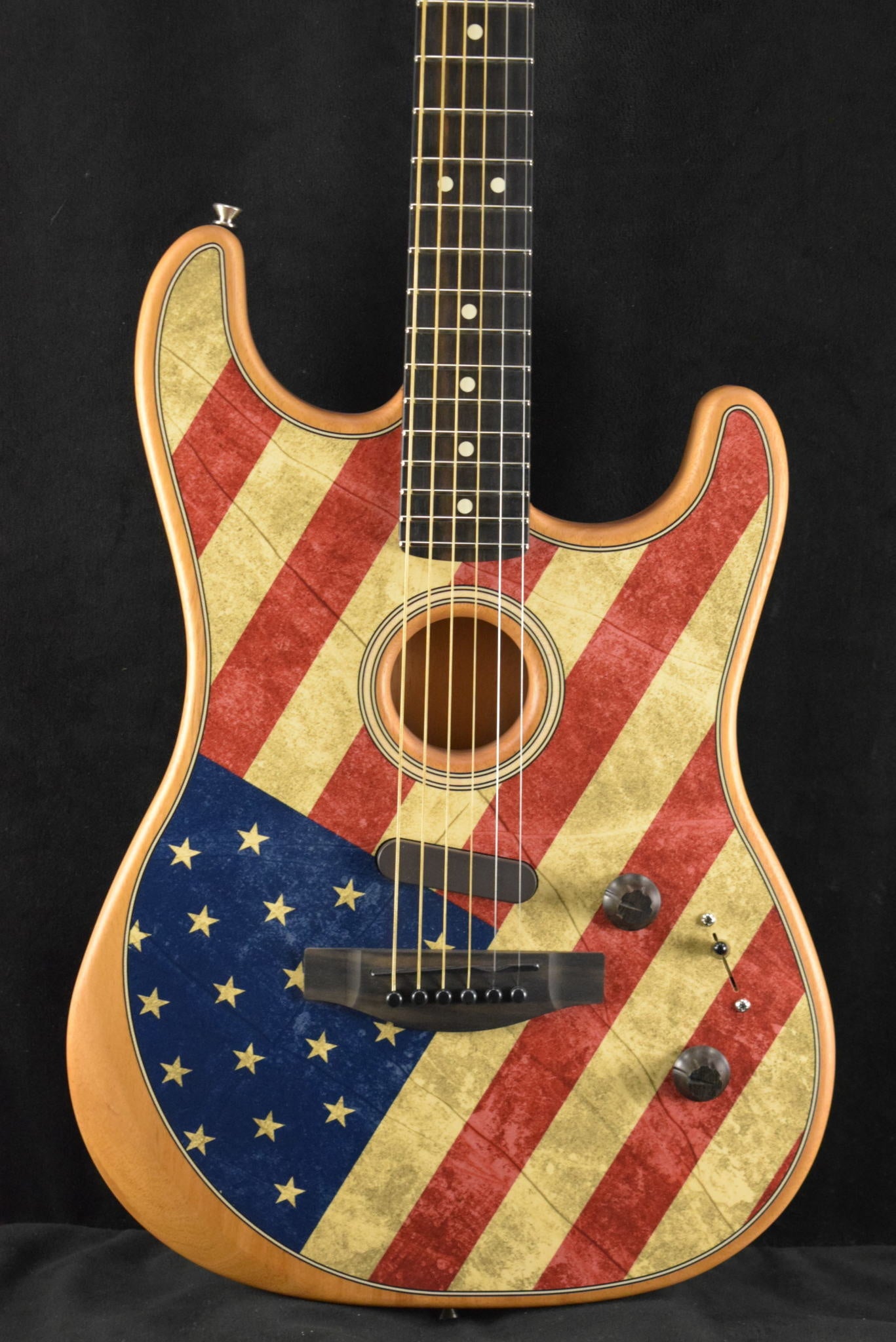 ギター Fender USA acoustasonic stratocaster Fender Limited Edition American Acoustasonic Stratocaster USA Flag