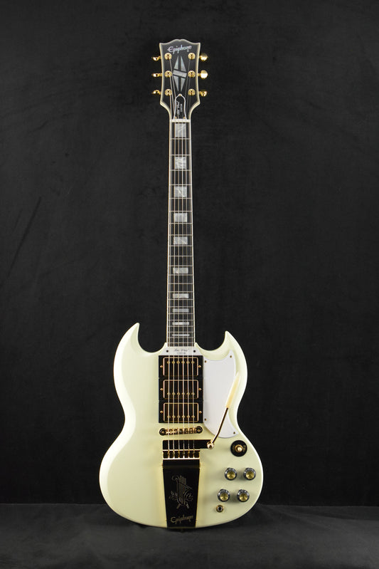 Epiphone IGC 1963 Les Paul SG Custom With Maestro Vibrola Classic White (Includes Hard Case)