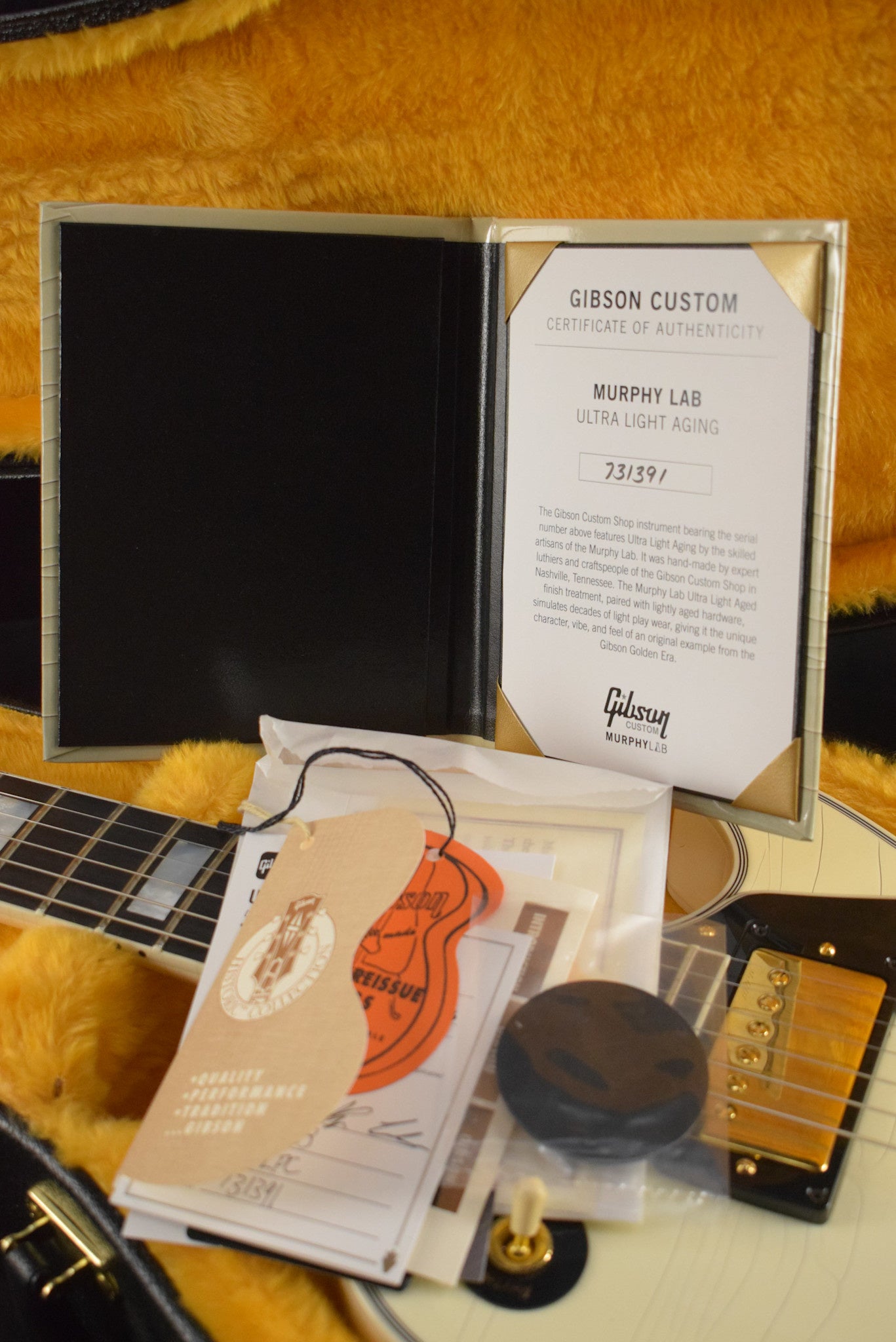 Gibson Murphy Lab 1957 Les Paul Custom 2-Pickup Alpine White Ultra Light Aged Fuller's Exclusive