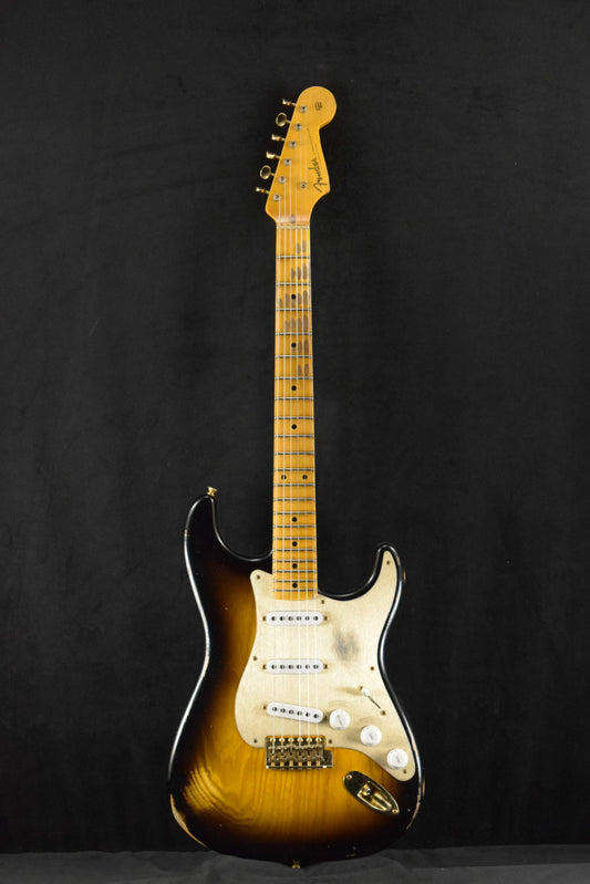 Fender Custom Shop '55 Stratocaster Relic Wide Fade 2-Color Sunburst Gold HW