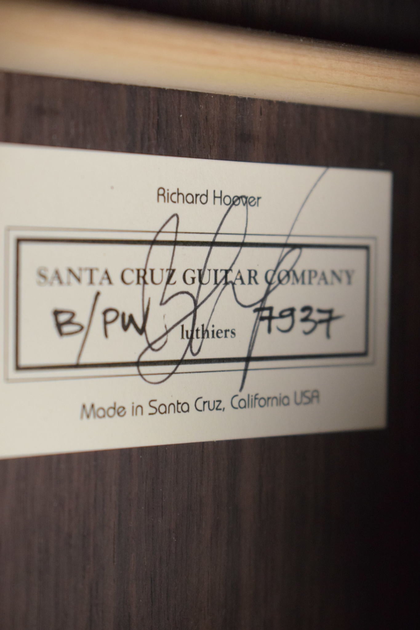 Santa Cruz Brad Paisley Pre War Dreadnought Indian Rosewood/German Bearclaw