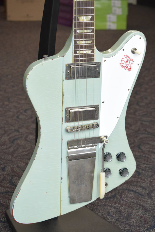 Gibson Murphy Lab 1963 Firebird V With Maestro Vibrola Antique Frost Blue Heavy Aged