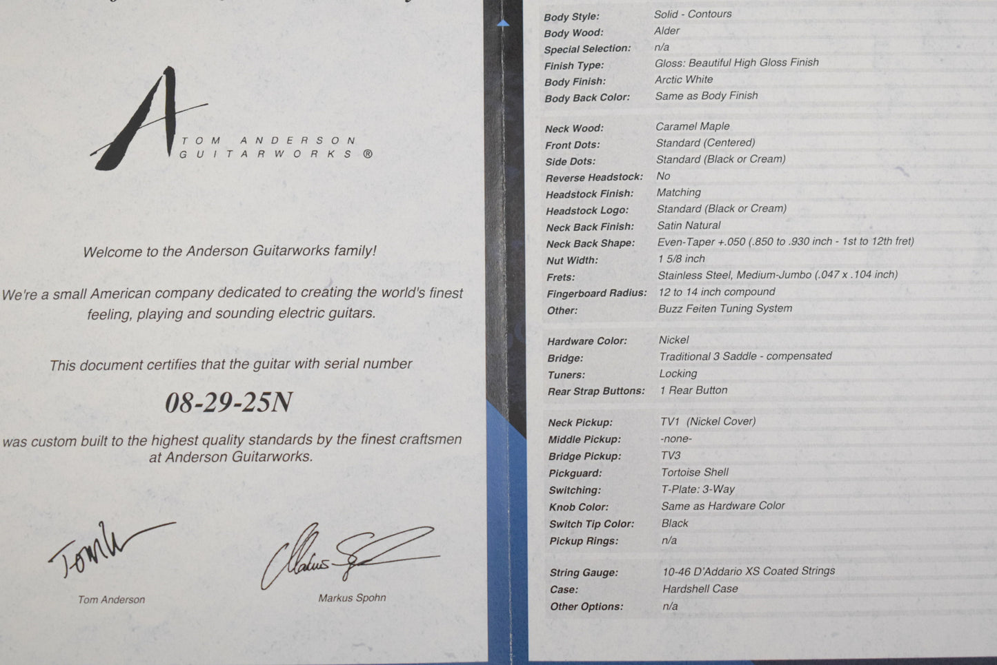 Tom Anderson T Icon Shorty Contoured Arctic White