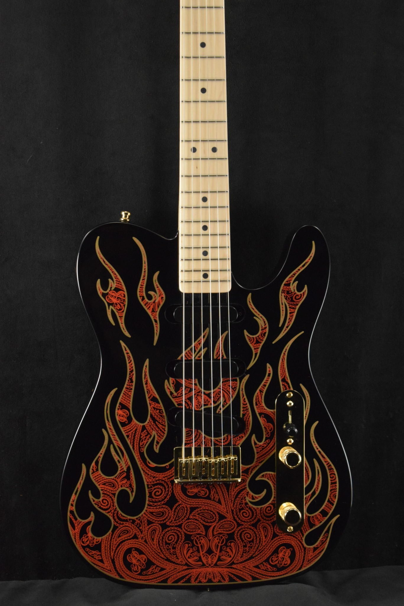 Fender James Burton Telecaster Red Paisley Flames Maple 
