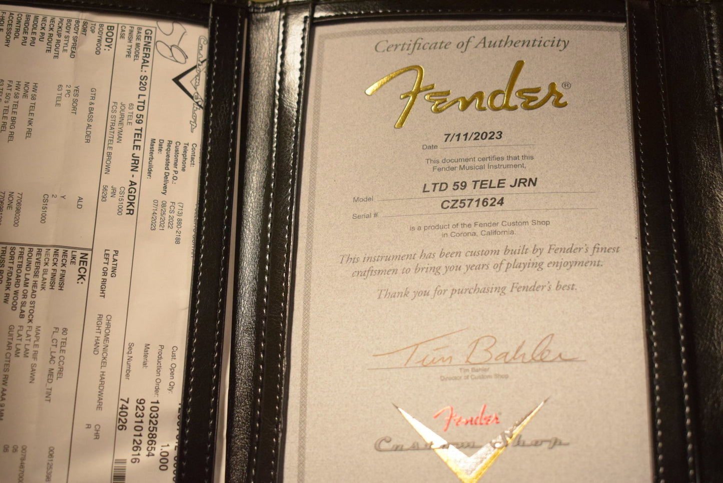 Fender Custom Shop Limited Edition '59 Telecaster Journeyman Relic Aged Dakota Red