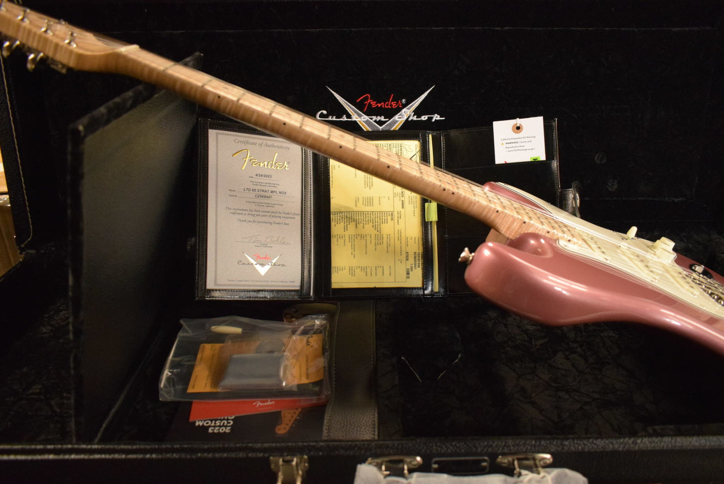 Fender Custom Shop Ltd Ed '65 Strat - NOS Aged Burgundy Mist Metallic w/ Highly Figured Maple Neck