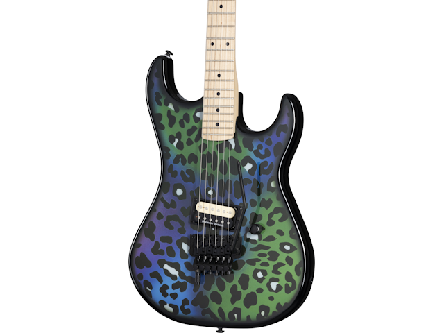 Kramer Baretta "Feral Cat" Custom Graphic Electric Guitar Rainbow Leopard