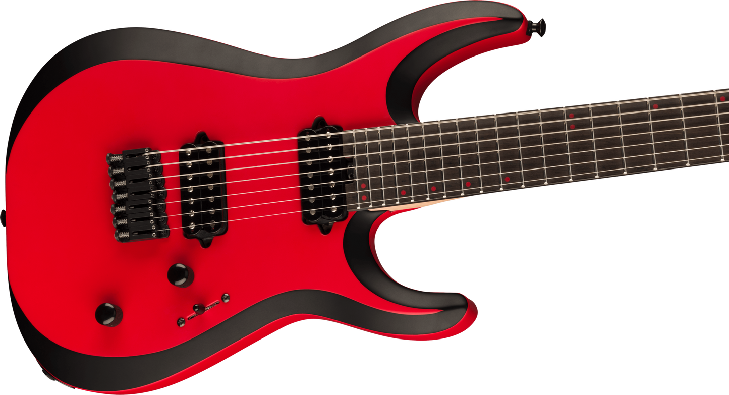 Jackson Pro Plus Series DK Modern MDK7 HT Satin Red with Black bevels