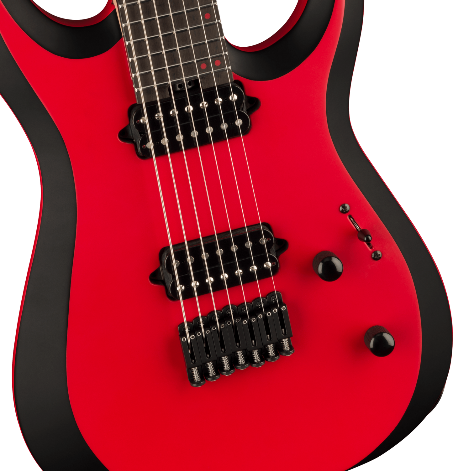 Jackson Pro Plus Series DK Modern MDK7 HT Satin Red with Black bevels