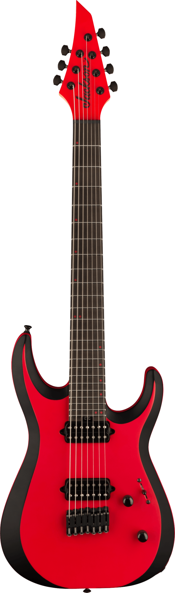 Jackson Pro Plus Series DK Modern MDK7 HT Satin Red with Black bevels