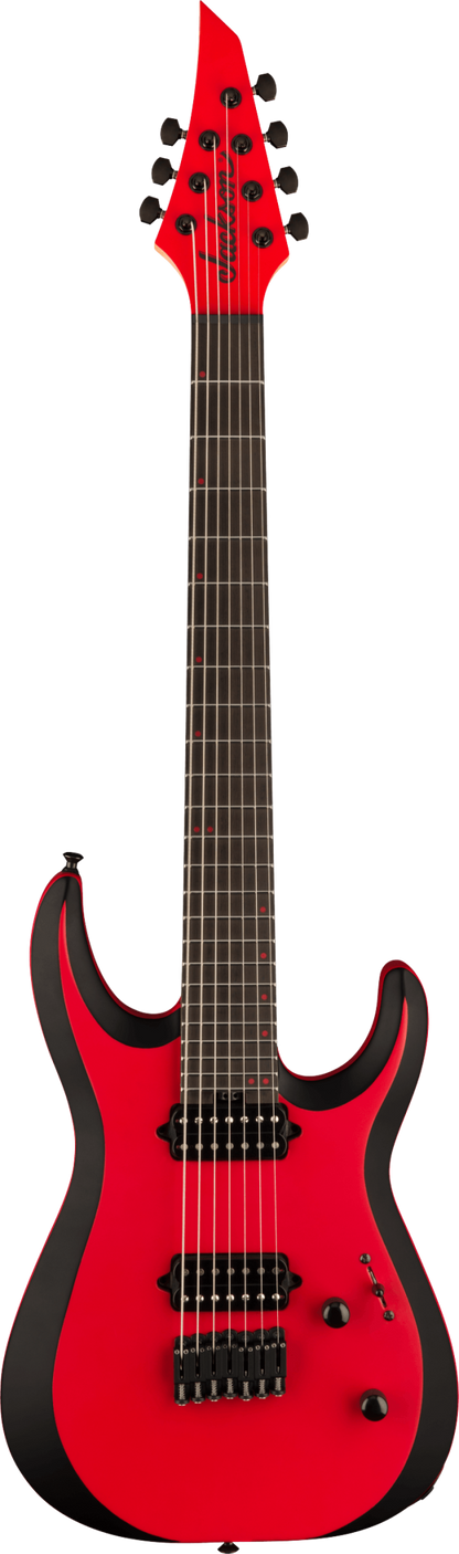 Jackson Pro Plus Series DK Modern MDK7 HT Satin Red with Black bevels